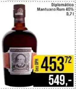 Jip Diplomático Mantuano Rum 40% nabídka