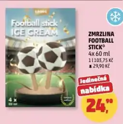 Penny Market Zmrzlina football stick nabídka