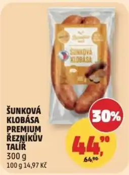 Penny Market Šunková klobása premium Řezníkův Talíř nabídka
