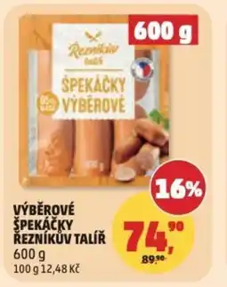 Penny Market Výběrové špekáčky Řezníkův Talíř nabídka