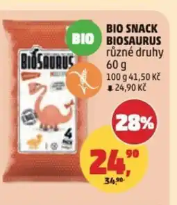 Penny Market Bio snack Biosaurus nabídka