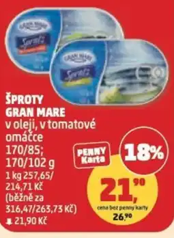 Penny Market Šproty Gran Mare nabídka