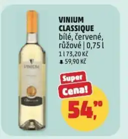 Penny Market Vinium classique bílé, červené, růžové nabídka