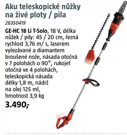 Bauhaus Aku teleskopické nůžky na živé ploty / pila nabídka