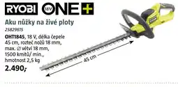 Bauhaus RYOBI ONE + Aku nůžky na živé ploty nabídka