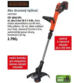 Bauhaus BLACK+DECKER Aku strunový vyžínač nabídka