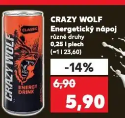 Kaufland CRAZY WOLF Energetický nápoj nabídka