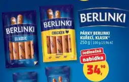 Penny Market Párky Berlinski Kuřecí, Klasik nabídka