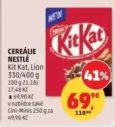 Penny Market Cereálie Nestlé Kit Kat, Lion 330/400 g nabídka