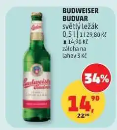 Penny Market Budweiser Budvar světlý ležák nabídka