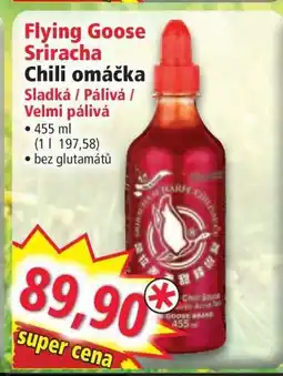 Norma Flying Goose Sriracha Chili omáčka nabídka