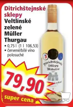 Norma Ditrichštejnské sklepy Veltlínské zelené Müller Thurgau nabídka