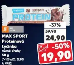 Kaufland MAX SPORT Proteinová tyčinka nabídka