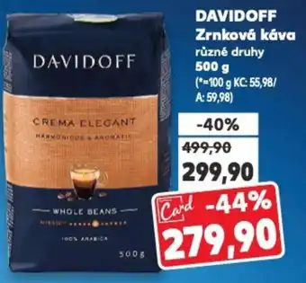 Kaufland DAVIDOFF Zrnková káva nabídka
