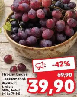 Kaufland Hrozny tmavé - bezsemenné nabídka