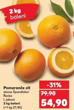 Kaufland Pomeranče síť nabídka