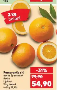 Kaufland Pomeranče nabídka