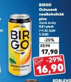 Kaufland Birgo nealkoholické pivo nabídka