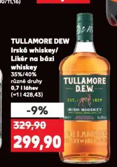 Kaufland Tullamore dew likér na bázi whisky nabídka
