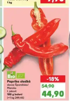 Kaufland Bio paprika sladká nabídka