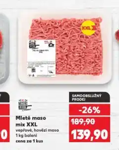 Kaufland Mleté maso mix nabídka