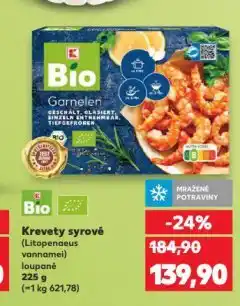 Kaufland Bio krevety syrové nabídka