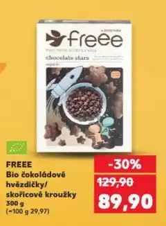 Kaufland Freee bio čokoládové hvězdičky nabídka