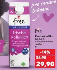 Kaufland Čerstvé mléko nabídka