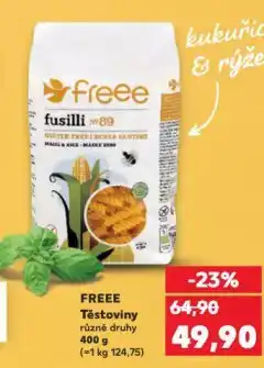 Kaufland Freee těstoviny nabídka