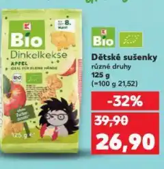 Kaufland Bio dětské sušenky nabídka