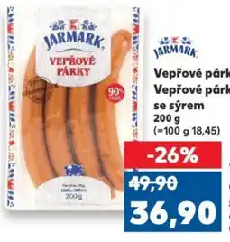 Kaufland Vepřové párky/ Vepřové párky se sýrem nabídka