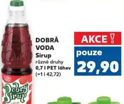 Kaufland DOBRÁ VODA Sirup nabídka