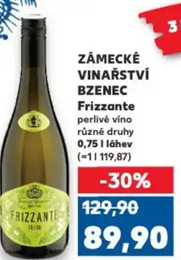 Kaufland ZÁMECKÉ VINAŘSTVÍ BZENEC Frizzante nabídka