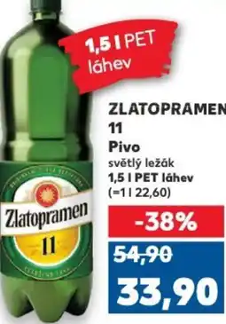 Kaufland ZLATOPRAMEN 11 Pivo světlý ležák nabídka