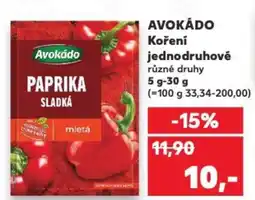 Kaufland AVOKÁDO Koření jednodruhové nabídka