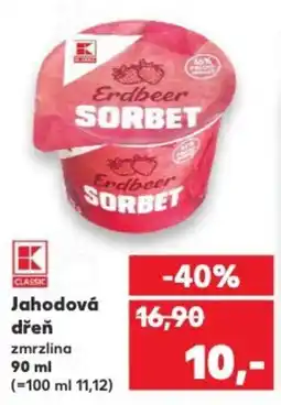 Kaufland Jahodová dřeň zmrzlina nabídka