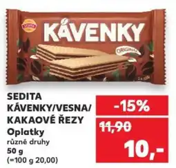 Kaufland SEDITA KÁVENKY/VESNA/ KAKAOVÉ ŘEZY Oplatky nabídka