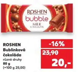 Kaufland ROSHEN Bublinková čokoláda nabídka