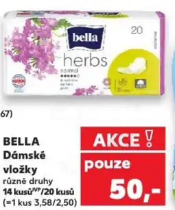 Kaufland BELLA Dámské vložky nabídka
