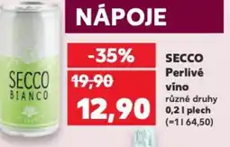 Kaufland SECCO Perlivé vino nabídka