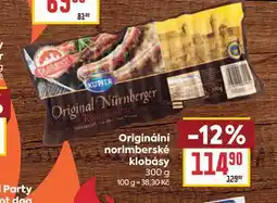 Billa Originální norimberské klobásy nabídka
