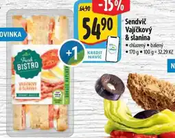 Albert Sendvič Vajíčkový & slanina nabídka