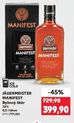 Kaufland JÄGERMEISTER MANIFEST Bylinný likér nabídka