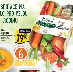 Albert Albert Menu box Indická polévka mrkvová nabídka