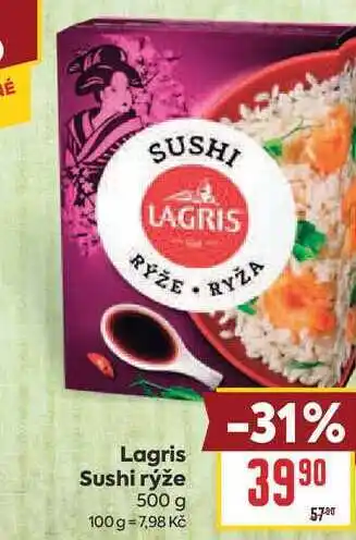 Billa Lagris Sushi rýže nabídka