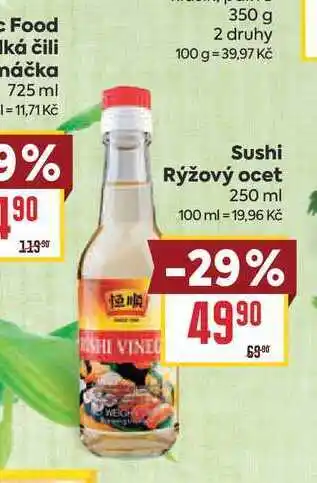 Billa Sushi Rýžový ocet nabídka