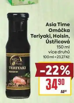 Billa Asia Time Omáčka Teriyaki, Hoisin, Ústřicová nabídka