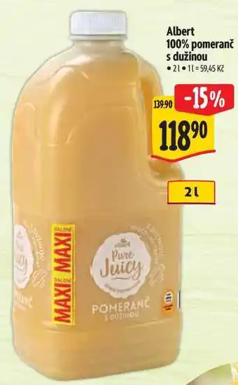 Albert Albert 100% pomeranč s dužinou nabídka