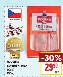 Billa Vocílka Česká šunka 92% nabídka