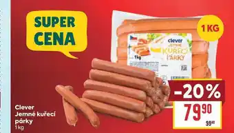 Billa Clever Jemné kuřecí párky nabídka